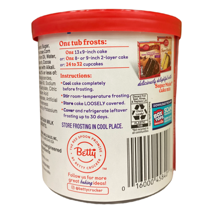 Betty Crocker Gluten Free Chocolate Frosting, 16 oz.