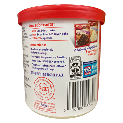 Betty Crocker Gluten Free Vanilla Frosting, 16 oz