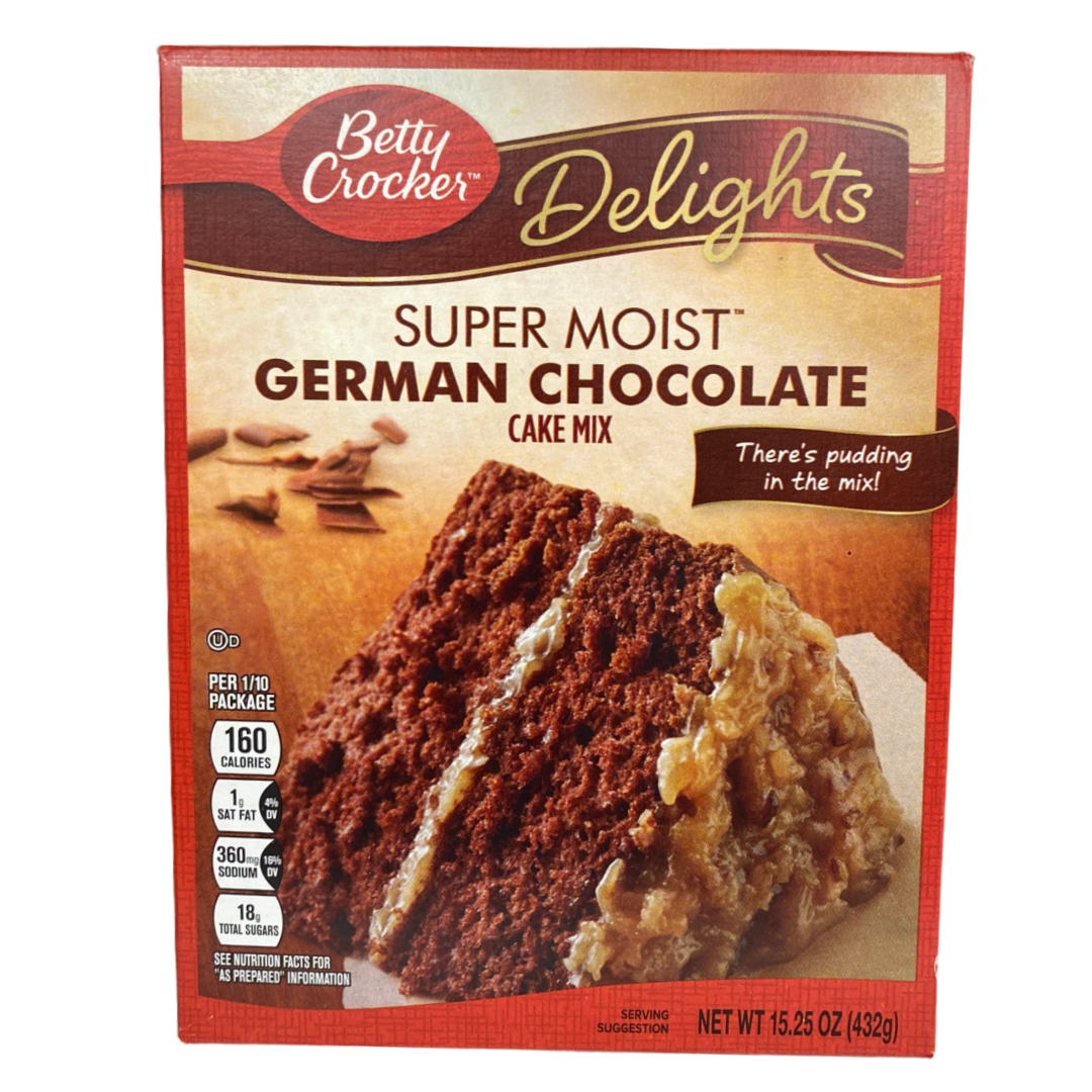 Betty Crocker Super Moist German Chocolate Cake Mix 15.25 oz box