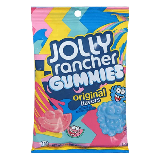 JOLLY RANCHER GUMMIES ORIGINAL Flavors Gummy 7 oz / 198g, Bag