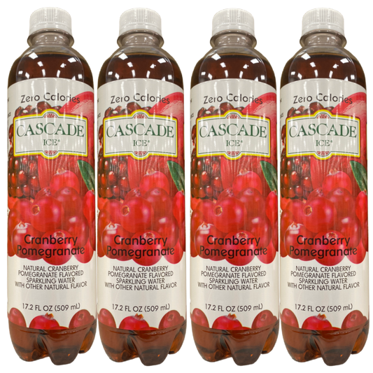 Cascade Ice Original Cranberry Pomegranate Sparkling Water 17.2 fl oz bottle X 4