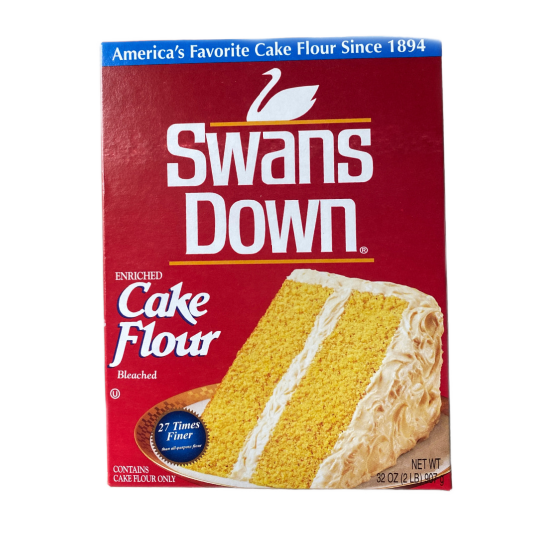 Swans Down Cake Flour, Enriched and Bleached, 32 oz Box - USA brand