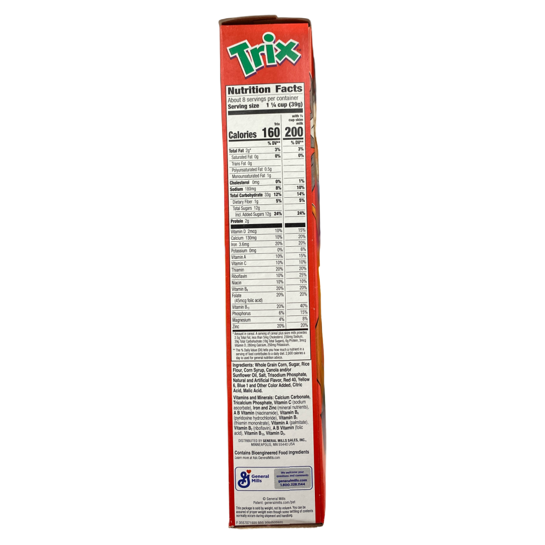 Trix Fruity Breakfast Cereal, 6 Fruity Shapes, Whole Grain, 10.7 OZ